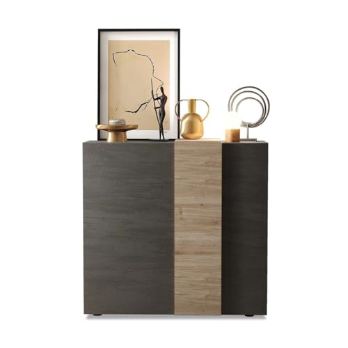 CaliCosy - Aparador alto de 2 puertas de Plutón – paneles de partículas – para comedor – 121 x 44 x 114 cm