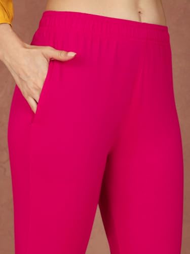 Image of TWIN BIRDS Women Cotton Blend Kurti Pants | Sleek Ethnic Daily Trousers