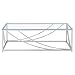 Coaster Home Furnishings - Lille - Glass and Metal - Rectangular Coffee Table with Clear Glass Top, Chrome Base and Curved Accents - Living Room - 47-Inch - Chrome - 720498