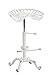 Tabouret de Bar Industriel Butch I Siège en Fer Forgé Pieds en Métal I Chaise de Bar Ergonomique Hauteur Réglable I Repose-Pied Ajustable Couleur:, Couleur:Blanc Antique