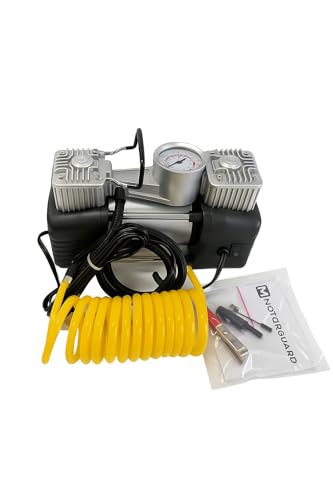 Heavy Duty Car Van Bike Portable 12v Air Compressor 150psi Tyre Inflator Pump With Emergency Led Light