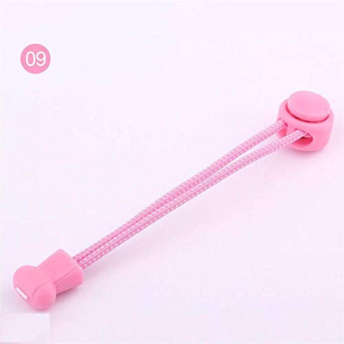 WOOAI 1 Paire Stretching Lock Lace 23colors Locking Shoe Laces Elastic Sneaker Shoelaces Shoestrings Running/Jogging/Triathlon 100cm * 2, X9