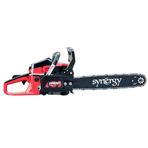 Synergy Motosierra Gasolina 65cc 3,9CV – Espada 45cm – Motor 2 Tiempos de Alto Rendimiento – Sistema Easy Start, Antivibración Silent Blocks y Lubricación Automática