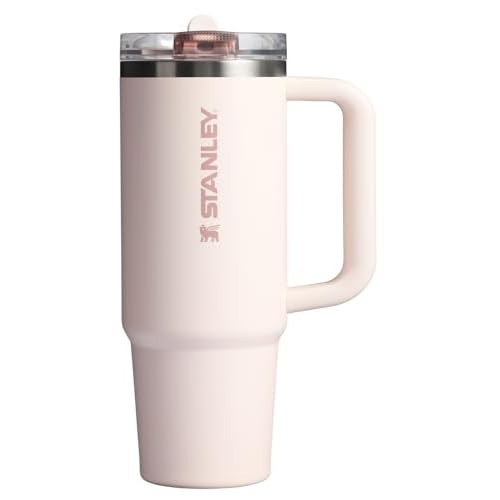 Stanley Quencher ProTour Flip Straw Tumbler with Leakproof Lid 30 oz | Built-In Straw & Handle | Cupholder Compatible for Travel | Insulated Stainless Steel Cup | BPA-Free | Rose Quartz