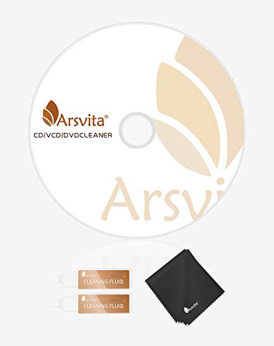 Arsvita Laser Lens Cleaner Disc Cleaning Set for CD / VCD / DVD Player, Safe and Effective, ARCD-03