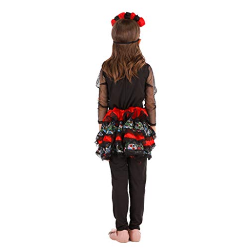 Eraspooky Day Of The Dead Girls Halloween Costume Mexican Skull Skeleton Dia De Los Tutu Skirt #TOP1