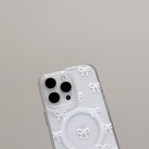 Coque iPhone 16 Pro transparente antichoc compatible MagSafe motif nœud - 4