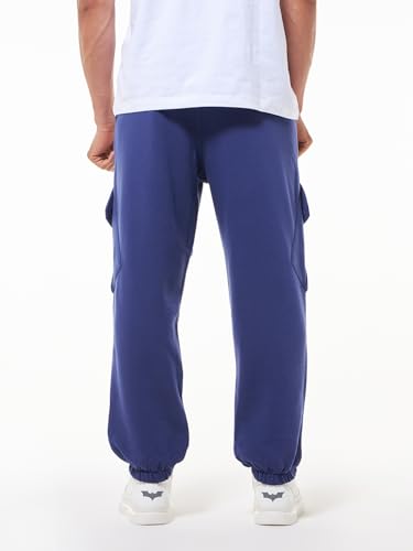 Image of Bewakoof Men's Fleece Super Loose Fit Joggers|Bewakoof Heavy Duty 1.0 | Track pants for man | Lower for man | Trouser for men | Baggy trackpants for men | Multipurpose | Mens Lower Activewear | Utility Pockets | Lightweight & Flexible Elastic Waist | Casual Joggers | Loose Fit