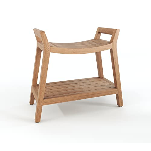Aquateak Asia Ascend Teak Shower Bench With Shelf #TOP3