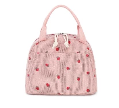 Vortix Lancheira Térmica Mujer, Bolsa Termica Porta Alimentos Flexible y Plegable, Loncheras de Trabajo con Forro Impermeable, lunch bag para estudiantes/oficina/picnic (Rosa)