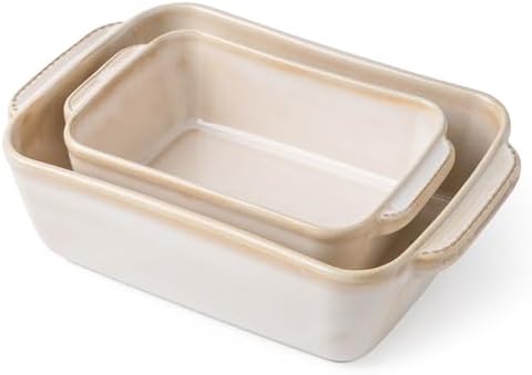 AmorArc Ceramic Baking Dish Set with Han…