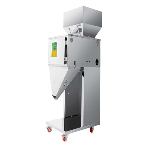 Filling Machine, 10-999G 110V Automatic Bottle Bag Packing Filling Machine Weigh Filler Particle Dispenser Subpackage Machine Adjustable Filling Range 12-15bags/min with Foot Pedal For Tea Seed Grain