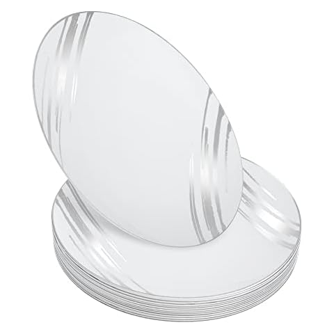 STACKABLES Pack of 20 Elegant Plastic Plates Cover