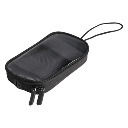 NITAGO Bolsa para Tanque de Motocicleta 7' Bolsa para Celular com Ajuste Universal, Portátil, Leve, Transparente, com Janela, Multifuncional, à Prova D&