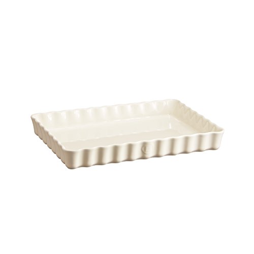 Emile Henry EH026038 Tourtière Rectangulaire, Céramique, Beige Argile, 33, 5 x 24 x 5 cm