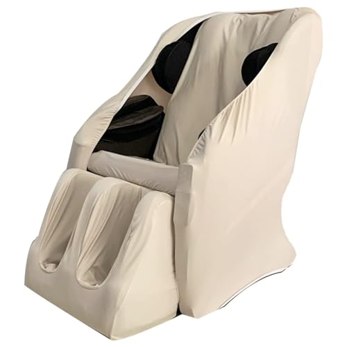 KJCQGQTZ Massage Chair Cover Full Body Shiatsu Recliner Chair Covers - Universal Detachable Massage Chair Dust Protection Cover - Washable Stretch Fabric Oversized Recliner Slipcovers Beige