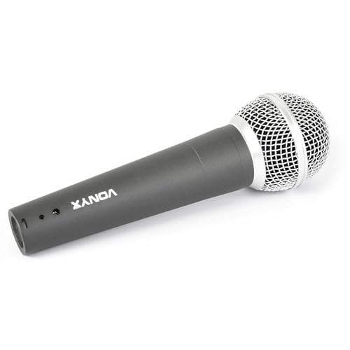 Vonyx DM58 Microfono Dinamico Cardioide, Incluye Cable XLR a Jack de 5 Metros, Anti-Pop Interno y Carcasa Metálica Duradera, Micro para Cantar, Micrófono Karaoke, Microfono Reuniones, Discursos, DJ - imagen 2