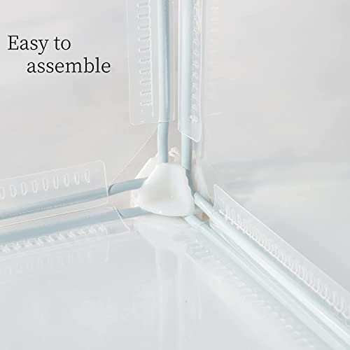 Luriva Transparent Clear Small Animal Playpen, Guinea Pig Cages, Puppy Dog Playpen, Pet Playpen, Rabbit Bunny Indoor Outdoor Fence Pen Enclosure, White Clear Plastic Playpen,12 X 12 Inch, 12 Panels #TOP6