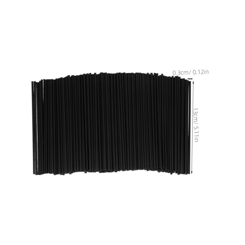 Didiseaon 1000 pitillos de cóctel desechables negros miniatura 2