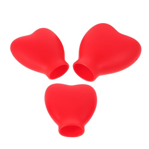 Beatifufu 3個 メイクブラシセット 電子スイッチ スイッチ 瑪瑙のネックレス ゴルフカートスイッチ 機器ラケット 再利用可能な化粧ブラシプロテクター 化粧ブラシヘッドガード シリカゲル 赤