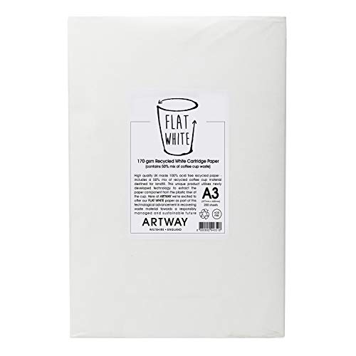Artway Flat White Art Paper - 100% gerecycled A3-cartridge/tekenpapier (50% mix van koffiebekerafval) - 170 g/m² - A3… - Image 8