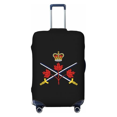 Canadian Army Travel Luggage Cover Suitcase Protector Fits 22-25 Inch Case(Black,M)