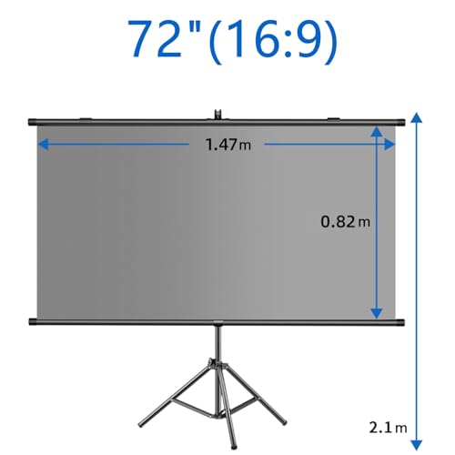Pantalla de proyección retráctil con soporte 72" 16:9 miniatura 2