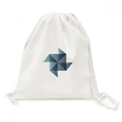 Sac cordon Origami Résumé Toile Drawstring Backpack géométrique