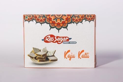 Ras Sagar Sweet House Sweets Kaju Katli | Kaju Burfi | Made With Fresh Cashew Nuts and Traditional Indian Kaju Sweet | Sweets Gift Box | Pack of 1 (1 Kg) 4