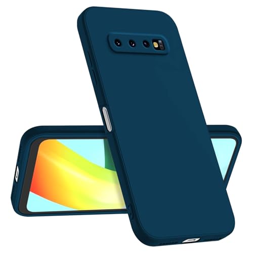 Longstong Funda Compatible con Samsung Galaxy S10 (4G) (6.1'), Delgada Antigolpes Personalizada Diseño Minimalista - Azul Zafiro