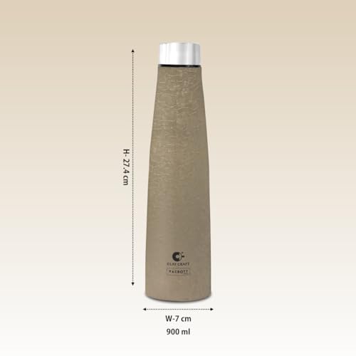 Image of Clay Craft VACBOTT Chariot Single Walled Non Insulated Water Bottle-900ML, 4-Piece(Multicolour) Leak Proof |Easy To Carry| Gym Bottle | Home | Kitchen | Hiking | Treking Bottle | Travel Bottle