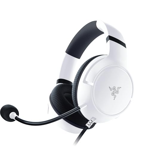 Razer Kaira X - Wired Headset for Xbox Series X|S (TriForce 50 mm Drivers, HyperClear Cardioid Mic, On-Headset Controls, 3.5 mm Jack, Cross-Platform Compatibility) Mercury White