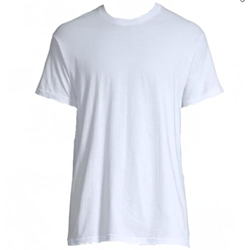 Stafford 4-Pack Men's XXL Crewneck T-Shirts, White, Soft 100% Cotton Plain Undershirts, Stay Tucked, Breathable, Tagless, 2XL Crew Necks Multipack, Casual Fit4