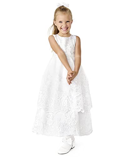 Gymboree,Girls,And Toddler Special Occasion Dress,8,White Lace Tiered #TOP1