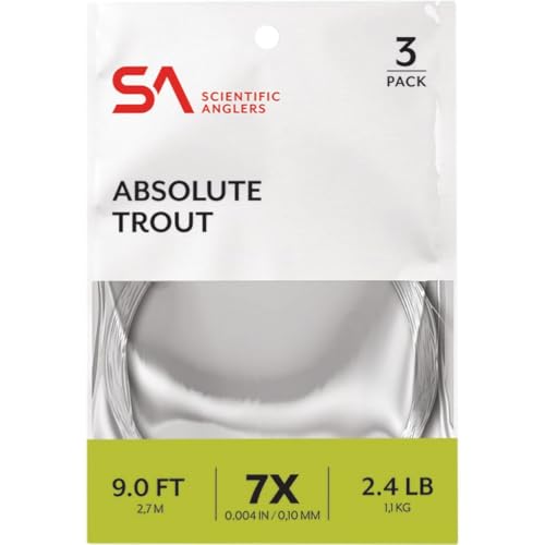 Scientific Anglers Absolute Trout - 9' - 3 Pack, Clear, 6X