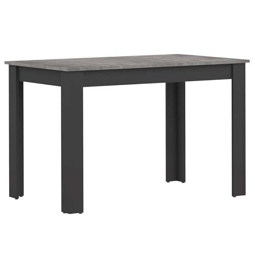 Symbiosis Nice, Tavolo da pranzo, Nero e Cemento 110x70x73,1 cm