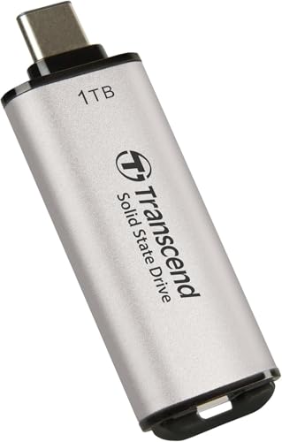Image of Transcend 1TB ESD300 Portable SSD 1050MB /s Type C, Silver, Thumb Drive