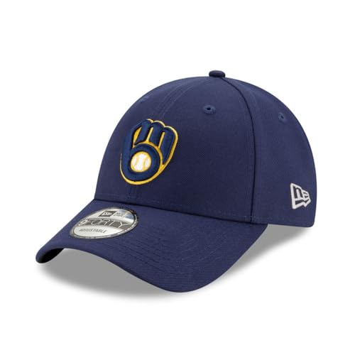 New Era Milwaukee Brewers MLB The League Blu 9Forty Berretto Regolabile