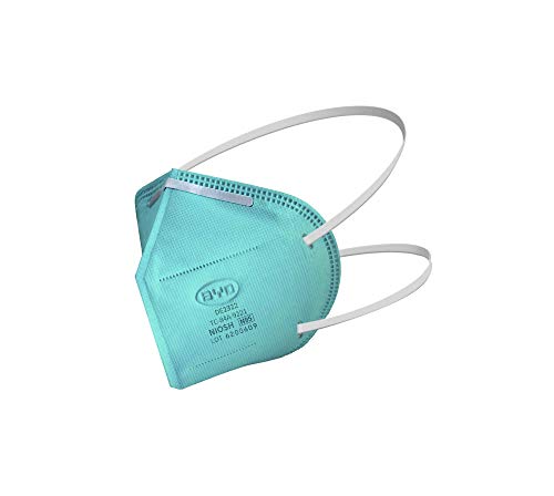 BYD CARE N95 Respirator, 20 Pack with Individual Wrap, Breathable & Comfortable Foldable Safety Mask with Head Strap for Tight Fit