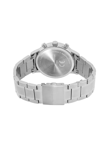 Image of French Connection Green Embossed Round Dial with Stainless Steel Strap Chronograph Watch for Mens - FCO5NSM