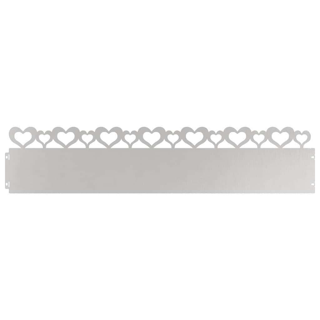 Krawędź trawnika 20 szt. 103 x 0,05 x 22 cm stal szlachetna srebrna