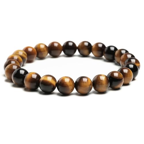 Landorilo Pulsera Elástica Hecha a Mano de 19CM con Gemas Naturales de 8mm,...