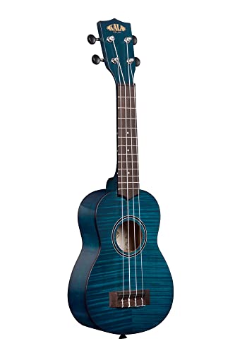 Kala KA-SEMB – acajou exotique bleu – Ukulele soprano - Les Beatles, Paul McCartney, John Lennon, RIngo Starr, George Harrison Kala KA-SEMB – acajou exotique bleu - Ukulele soprano