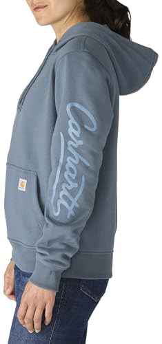 Carhartt Women's Sawyer Script Logo Sweatshirt, Iron Blue, Large - image 2