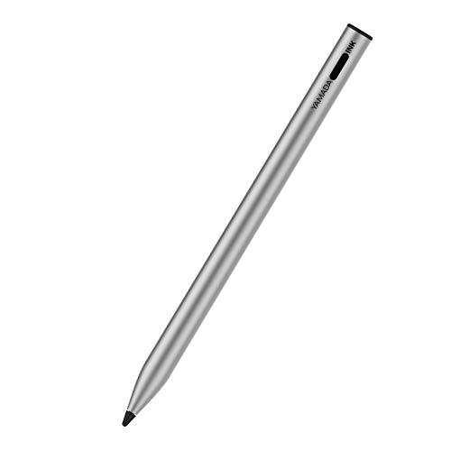 YAMADA Surface Pencil (Silver) 4096 Levels Pressure Touch Pen for Microsoft Surface PRO5/ 6/ 7/ 8/X, Studio, Go 1/ 2, Book & Tablets with Microsoft Pen Protocol (N-Trig) Palm Rejection Stylus