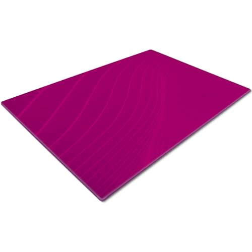 Glass Chopping Board 50 x 40 | Kitchen Worktop Protector | Multifunctional Cutting Board | Work Top Savers | Kitchen Accessories | Extra Large | Fuchsia