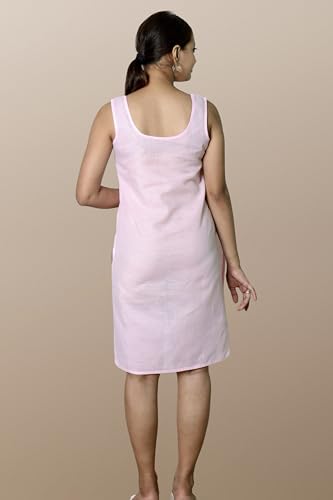 Image of KASANI Women's Camisole Cotton Long Knee-Length Sameej /Slip /Inner, Sleeveless, Pack of 2
