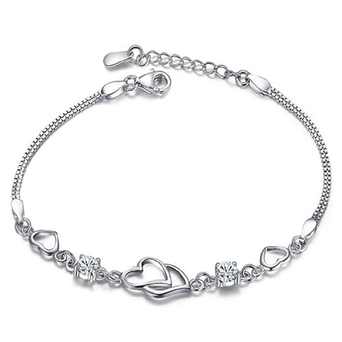 big+spring+sales, prime+deals+today+clearance 925 Sterling Silver Bracelet Simple Adjustable Bangle Bracelets Wedding Jewelry for Brides Mother's Day gifts for her Mothers day Wedding Anniversary4