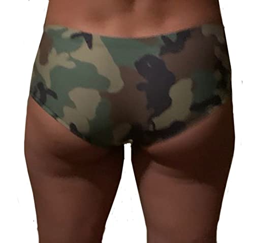 Southern Sisters Huntress Army Camo Boy Short Panty For Women Woodlands Military Print thumb #1