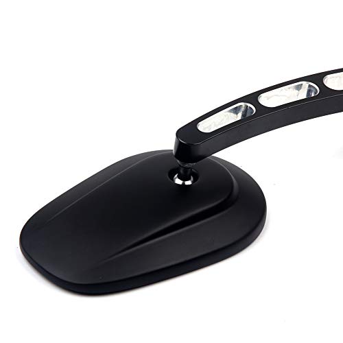 Triclicks Motorcycle Rear View Side Mirrors For Harley Road King Sportster Street Glide Electra Glide Dyna Softail Road Glide 1982-2019, 1 Pair, Black Rearview #TOP4